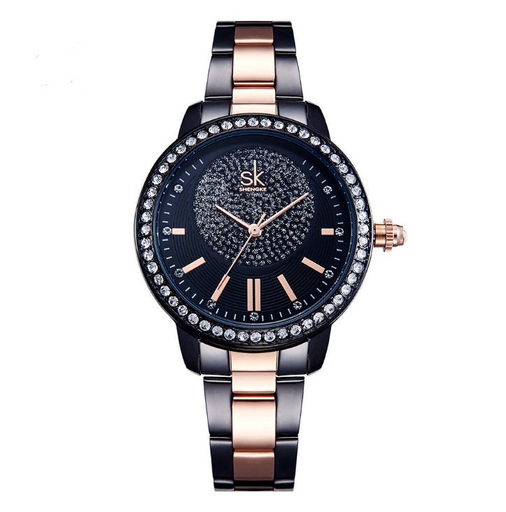 Exquisite Rose Gold Women's Waterproof Quartz Watch