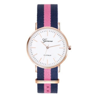 Trendy Canvas Strap Quartz Couple Watch