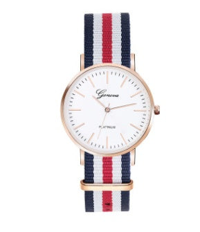 Trendy Canvas Strap Quartz Couple Watch