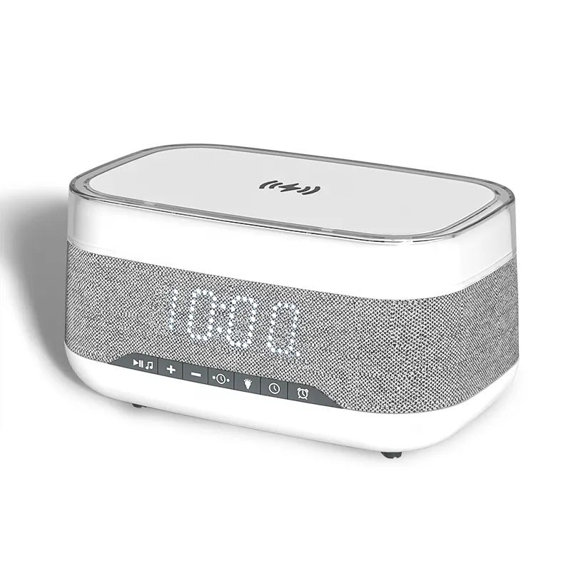Intelligent Multifunctional Alarm Clock with Bluetooth Speaker & Wireless Charger