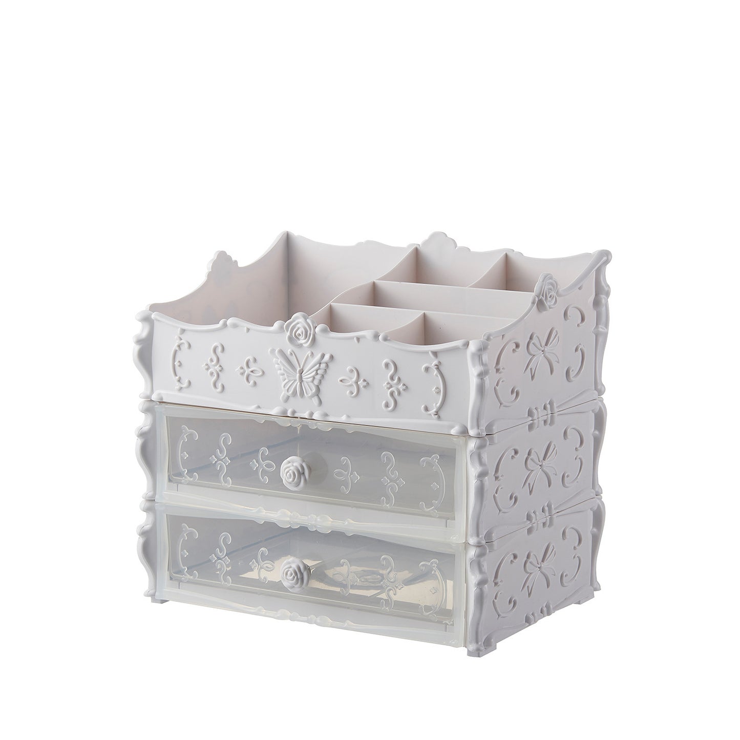 Transparent Multi-layered Cosmetic Storage Box