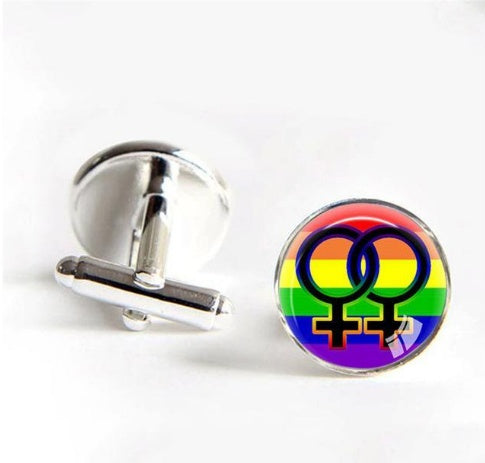 Gay Pride Rainbow Cufflinks