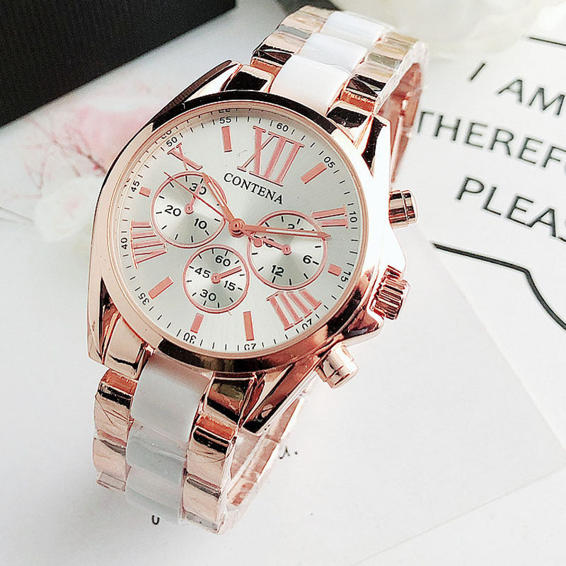 Ladies Fashion Pink Quartz Wrist Watch
