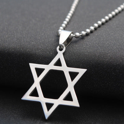 Stainless Steel Star of David Protection Necklace