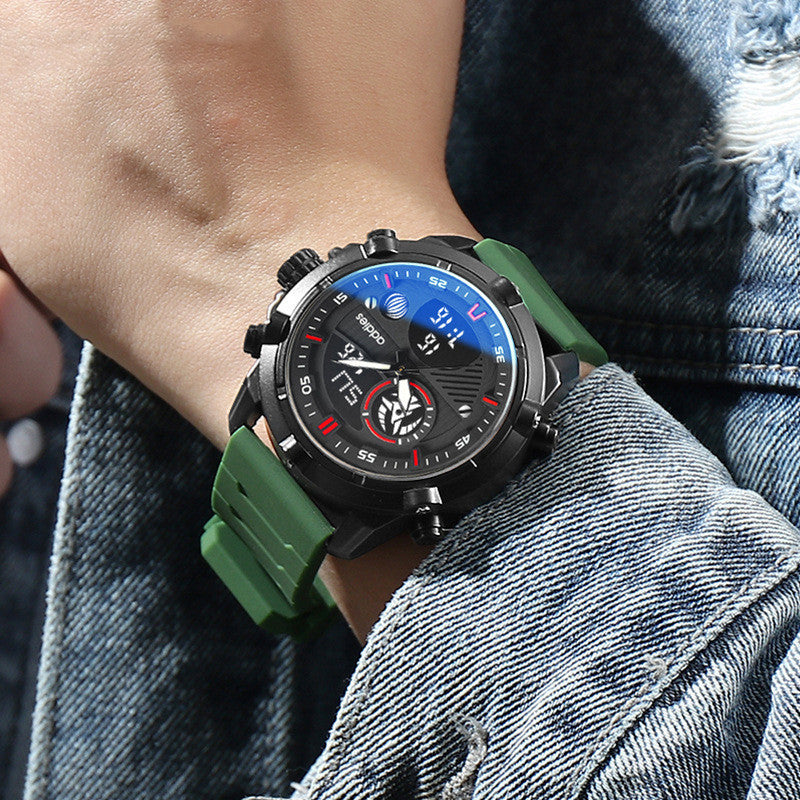 Dynamic Men's Sports Watch: Luminous & Waterproof