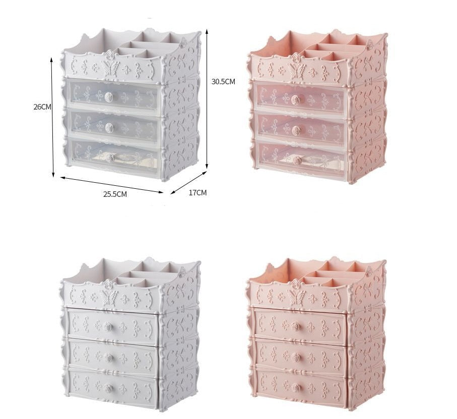 Transparent Multi-layered Cosmetic Storage Box