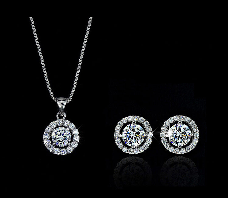 Zircon Crystal Four-Piece Jewelry Set