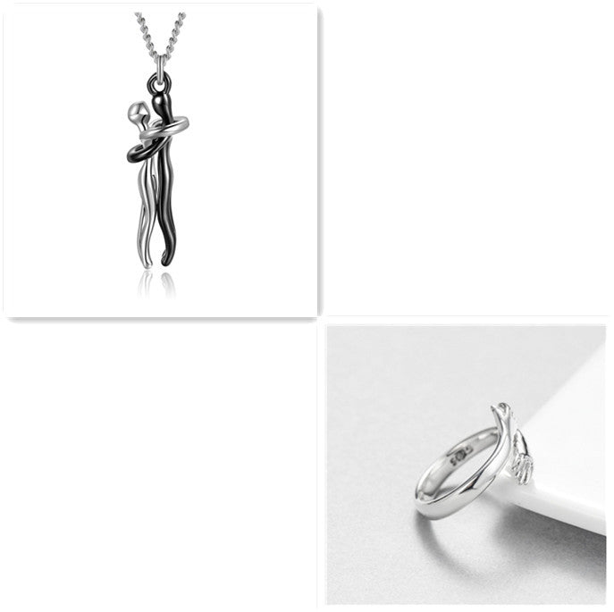 Love Hug Necklace - Unisex Couple Jewelry Simple Clavicle Chain