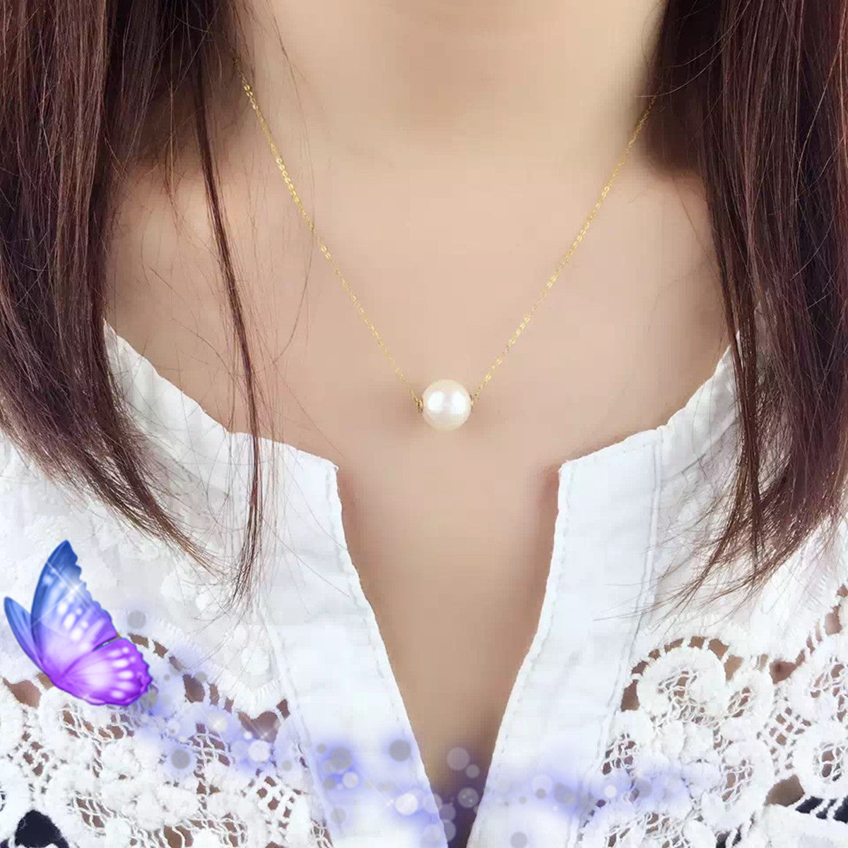 Elegant Pearl Clavicle Necklace