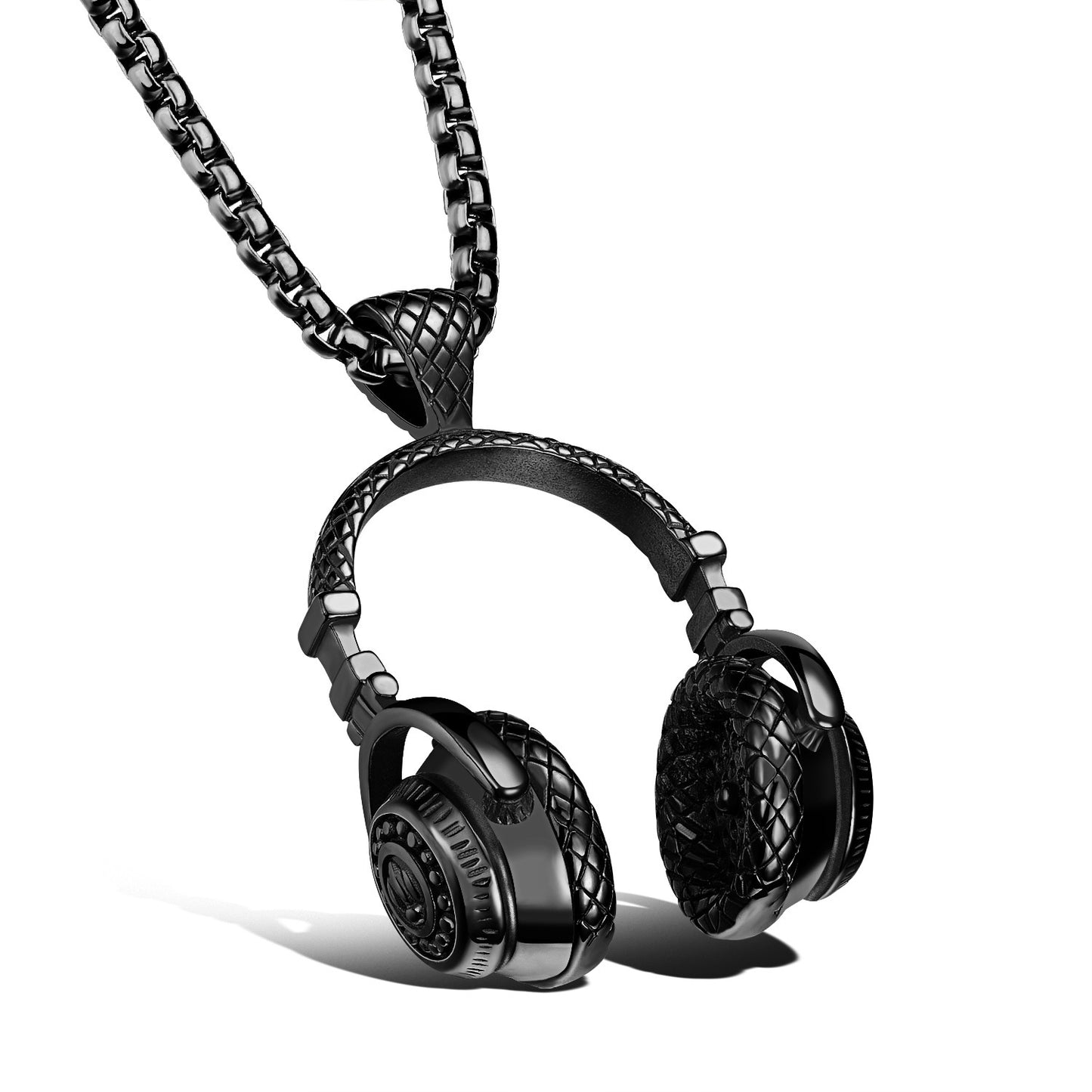 Men's Stainless Steel Headset Pendant Necklace