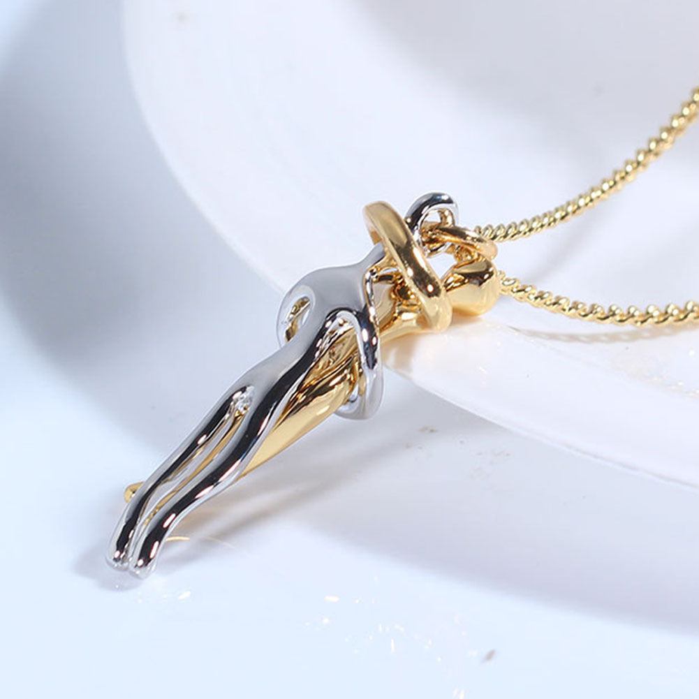 Love Hug Necklace - Unisex Couple Jewelry Simple Clavicle Chain