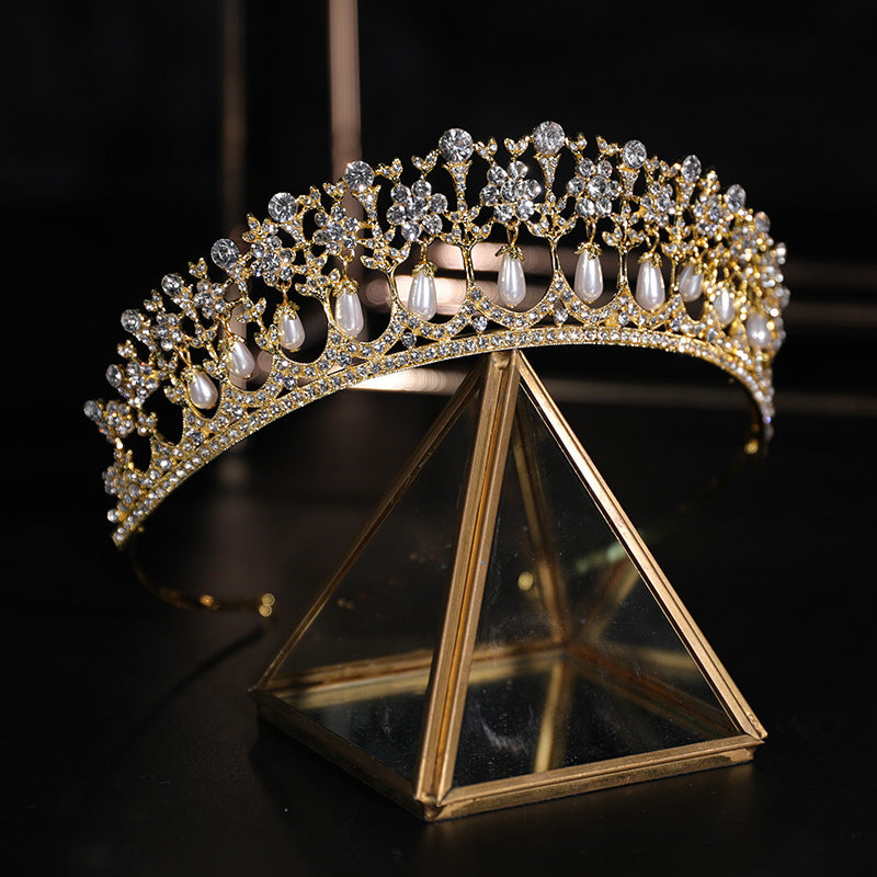 Exquisite Pearl & Rhinestone Bridal Crown