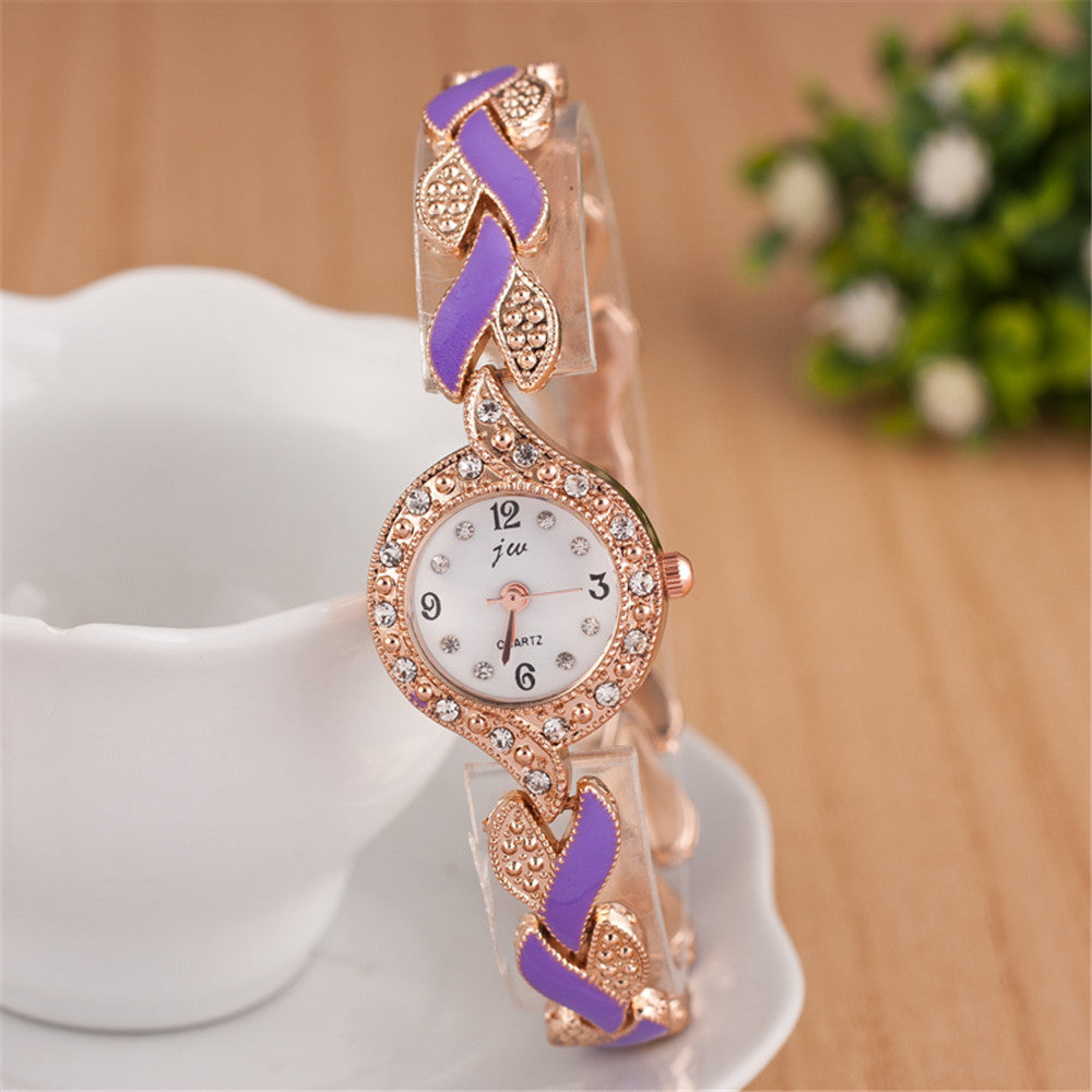 Women's Trendy Leaf Bracelet Quartz Watch