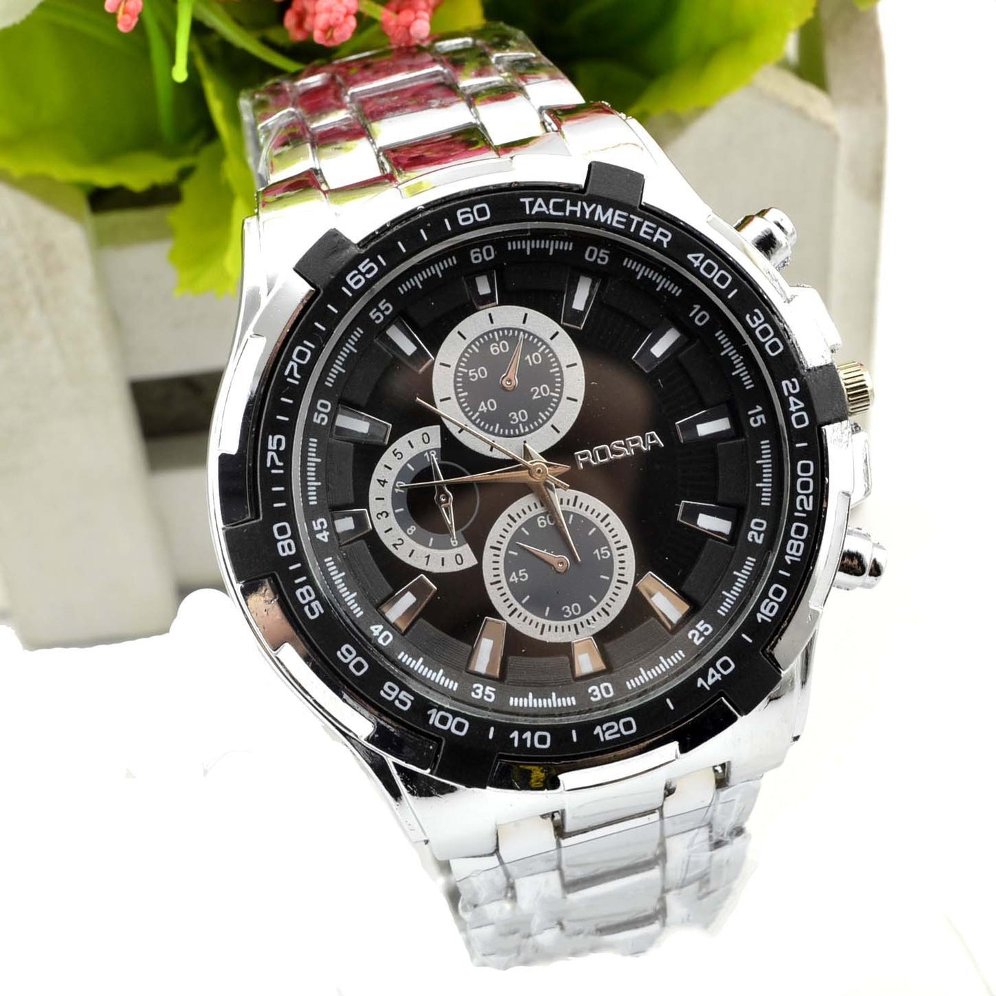 Men's Stainless Steel Luminous Quartz Watch