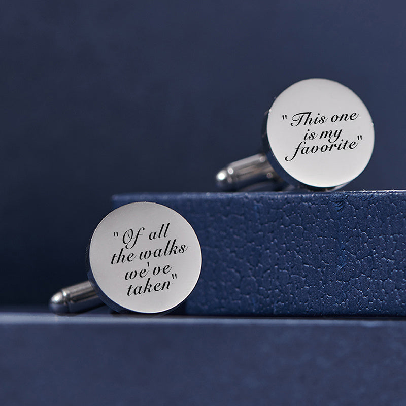Personalized Stainless Steel Cufflinks for Men