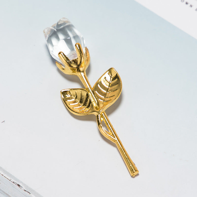 Crystal Golden Rose Valentine's Day Gift