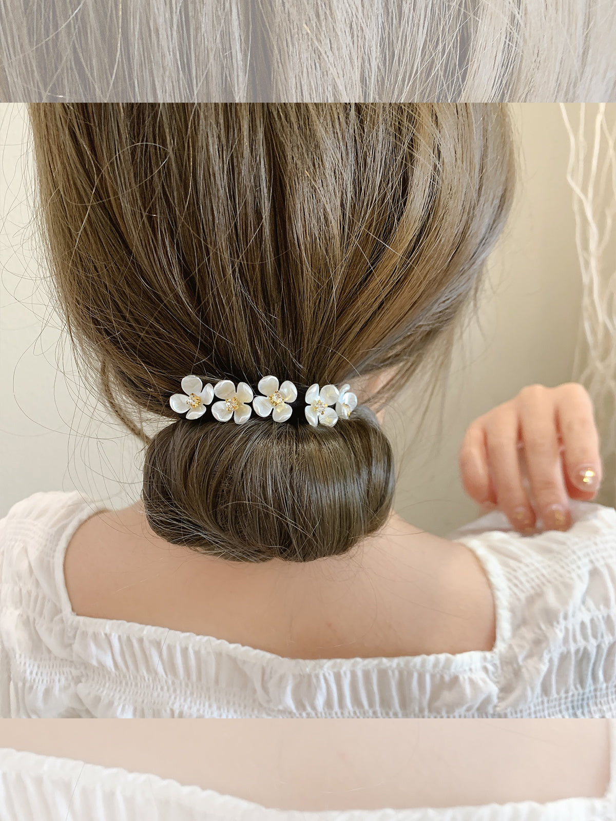 Trendy Pearl and Diamond Braided Hairpin