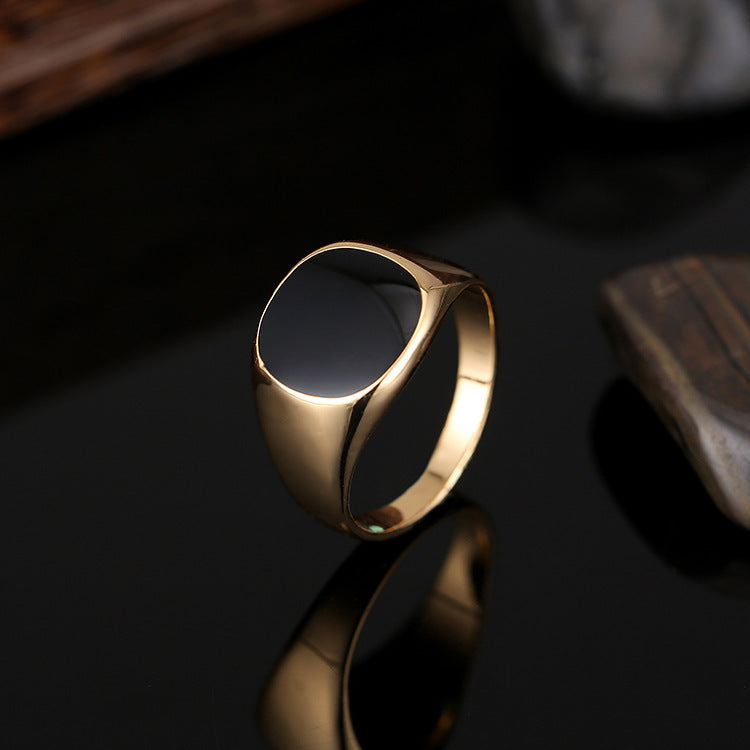 Men's Classic Oval Signet Ring
