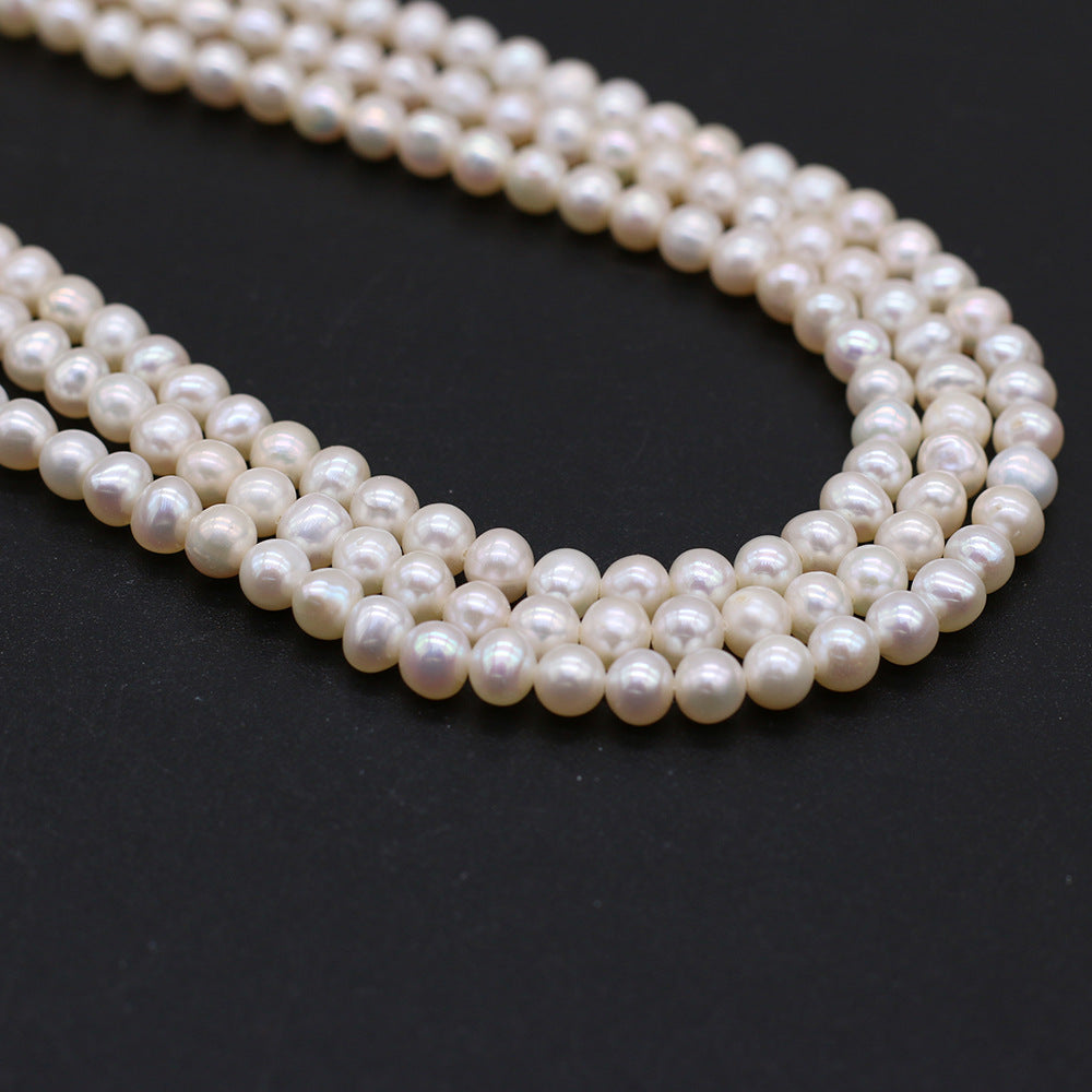 Natural Freshwater Circular Punch Pearl Beads