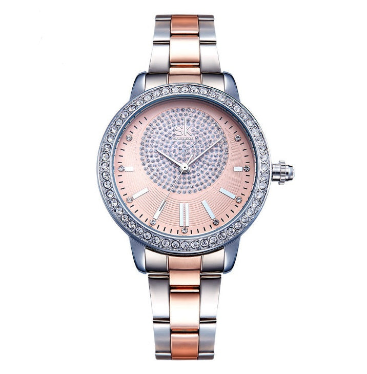 Exquisite Rose Gold Women's Waterproof Quartz Watch