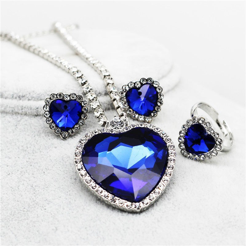 "Heart of the Sea" Crystal Pendant Necklace
