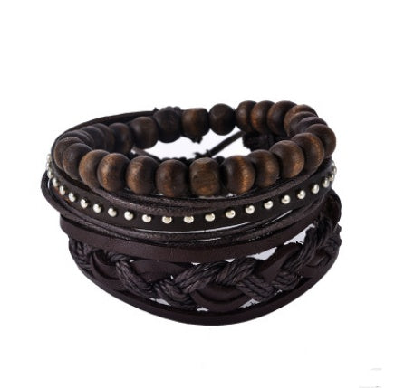 Artisan Leather Multilayer Bracelet