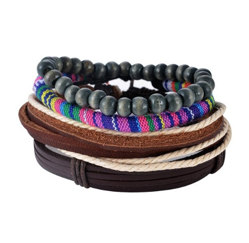 Artisan Leather Multilayer Bracelet