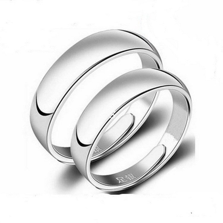 Glossy Simple Men's Silver Ring - Pure S990 Sterling Silver