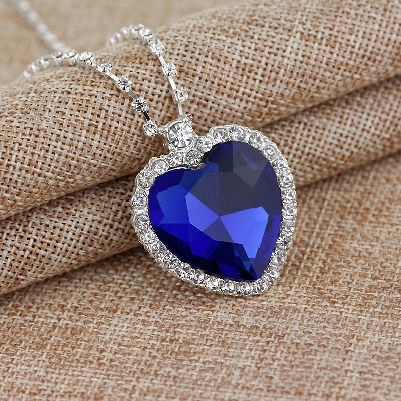 "Heart of the Sea" Crystal Pendant Necklace