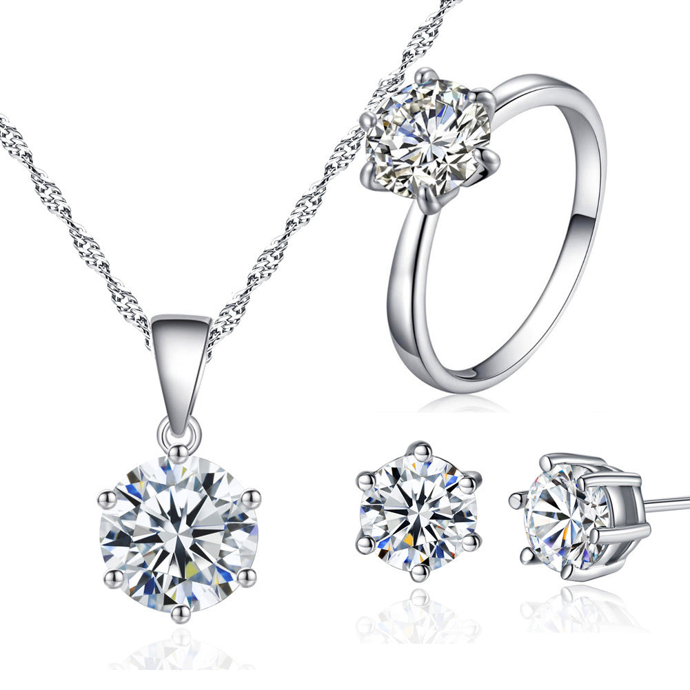 Exquisite Three-Piece Bridal Jewelry Set