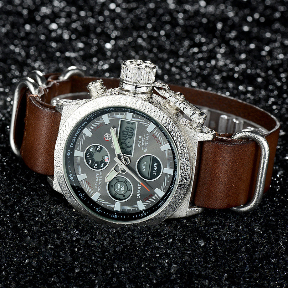 Luxury Analog-Digital LED Sports Watch for Men