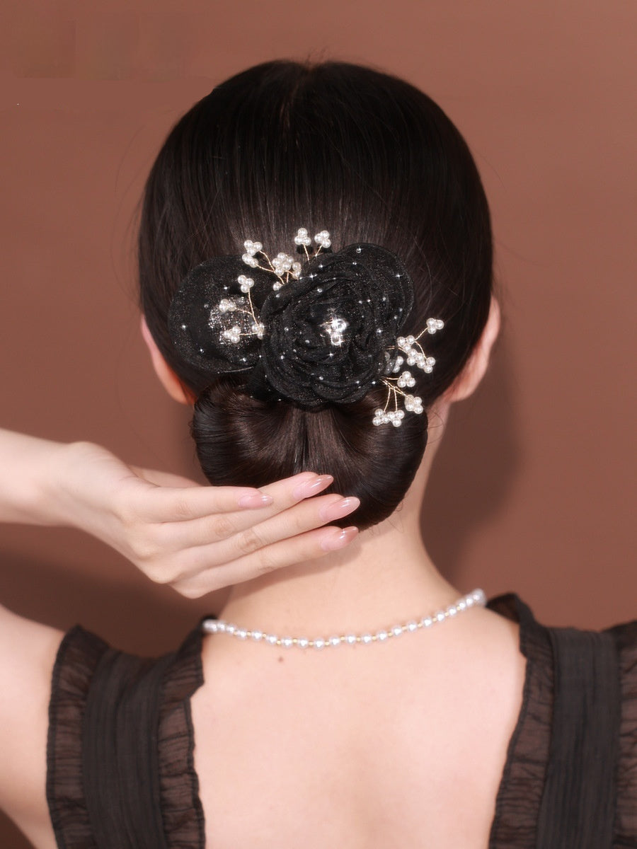 Starry Sky Flower U-shaped Hair Clip