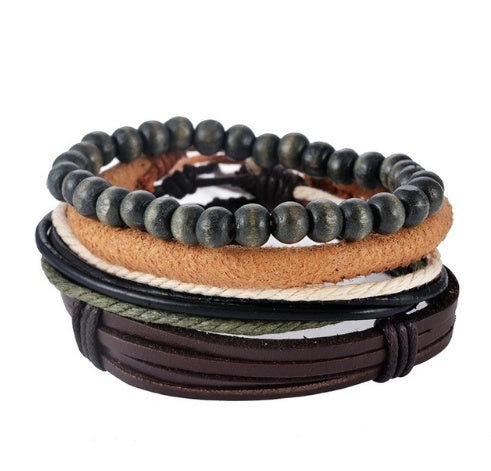 Artisan Leather Multilayer Bracelet