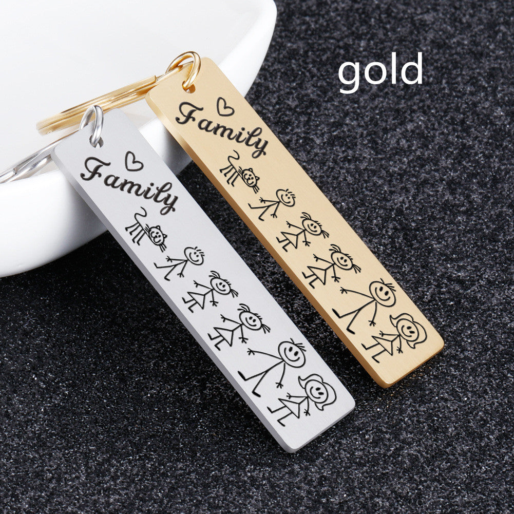 Trendy Stainless Steel Keychain