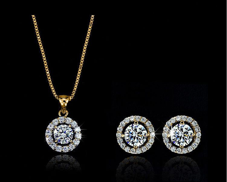 Zircon Crystal Four-Piece Jewelry Set