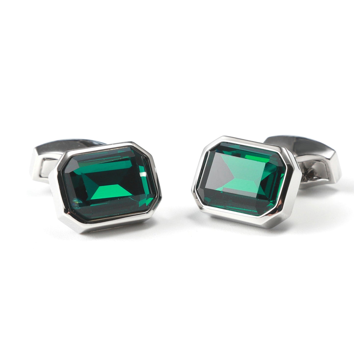 Men's Glass Button Cufflinks
