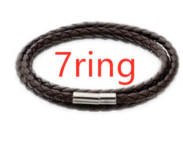 Personalized Braided Leather Name Bracelet for Men