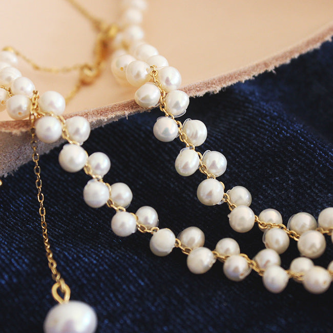 Layered Freshwater Pearl Choker Necklace