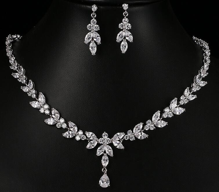 Simple Elegance Zircon Bridal Set