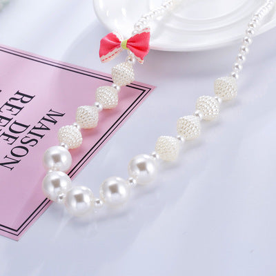 Children's Pearl Necklace & Bracelet Set
