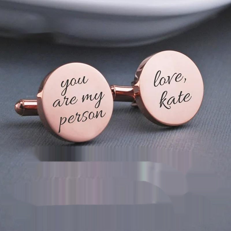 Men's High-Grade Engraved Cufflinks