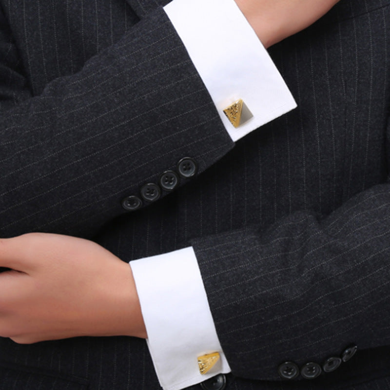 Square Pattern Two-Tone French Cufflinks