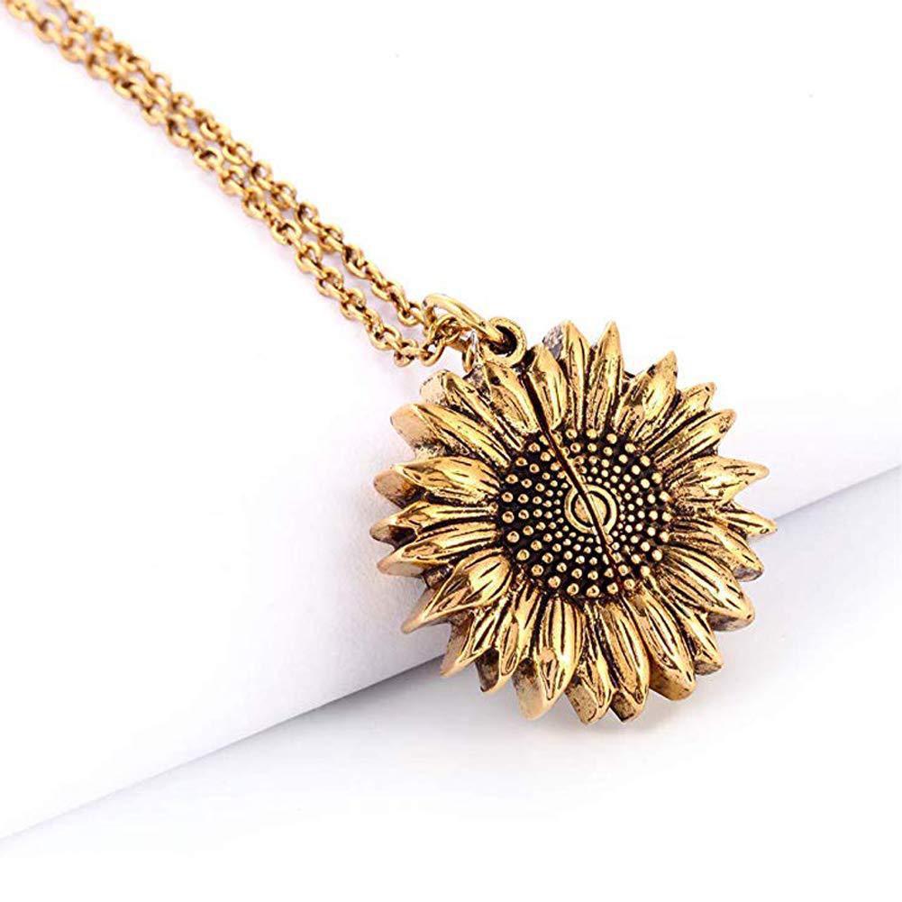 "You Are My Sunshine" Sunflower Necklace