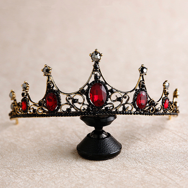 Baroque Retro Black Bridal Crown