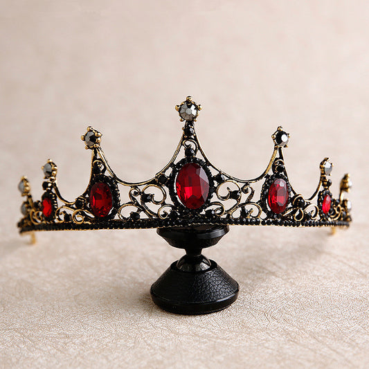 Baroque Retro Black Bridal Crown