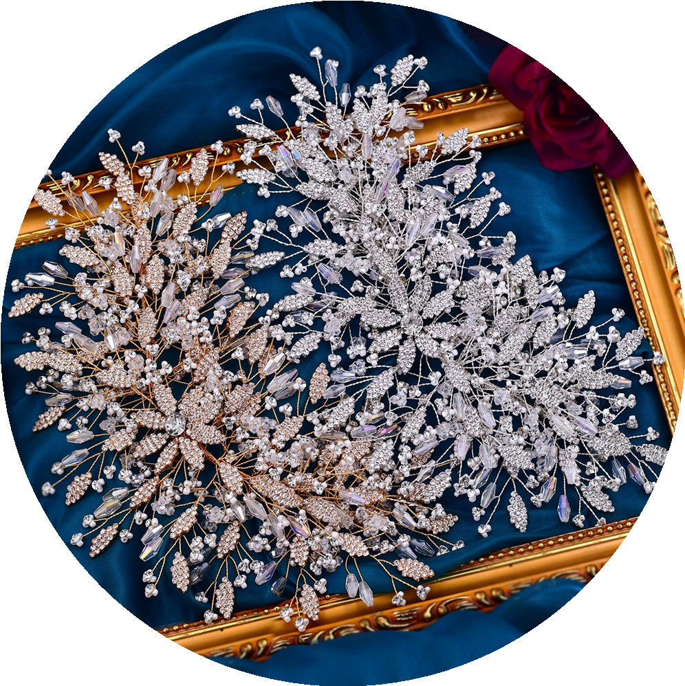 Opulent Gold Exaggerated Bridal Headpiece Set