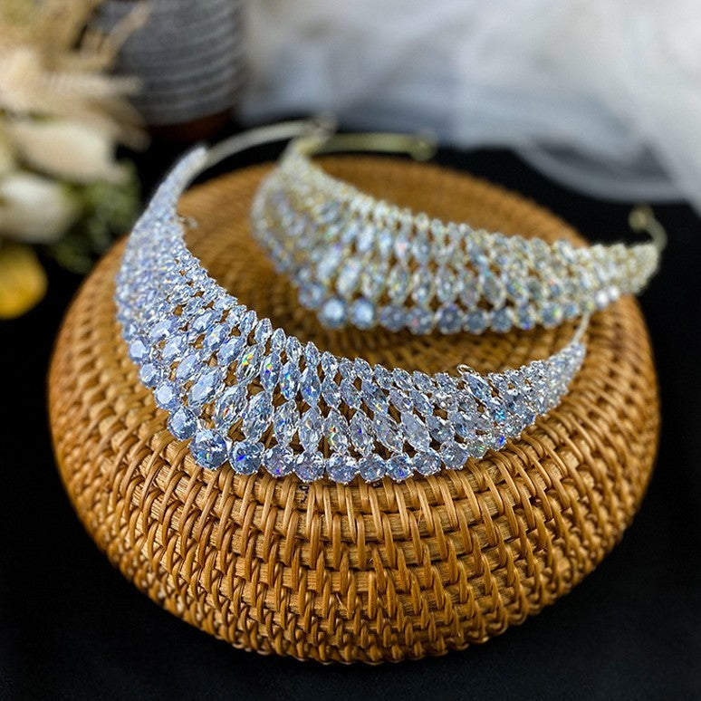 Full Diamond Zircon Queen Crown