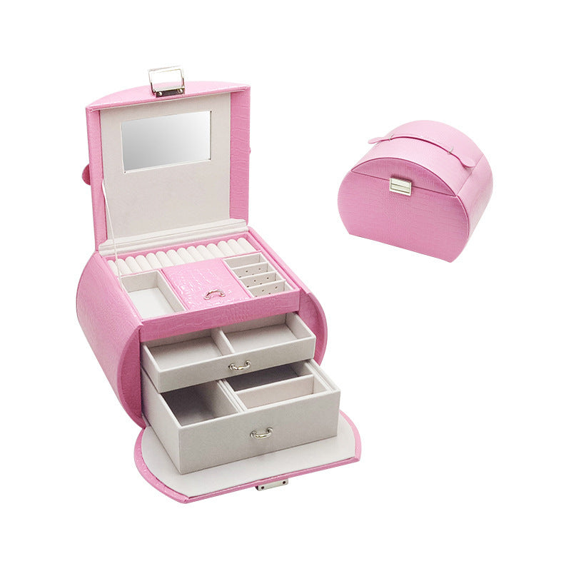 High-End Leather Jewelry Storage Drawer Box
