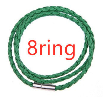 Personalized Braided Leather Name Bracelet for Men