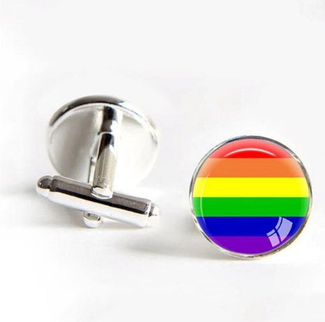 Gay Pride Rainbow Cufflinks